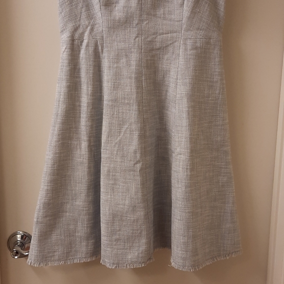 NWT, Rebecca Taylor Grey Slub Suiting Dress - Picture 6 of 13